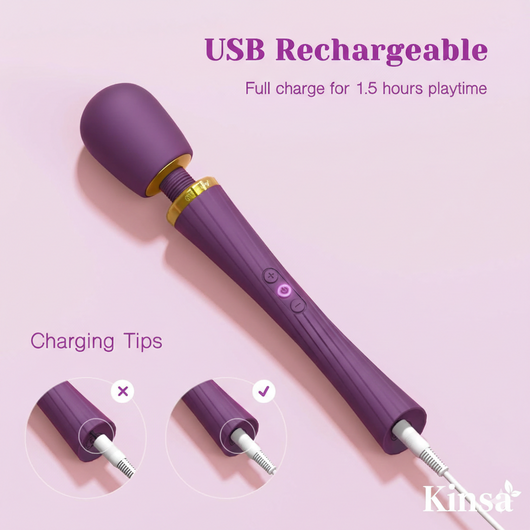Kinsa Couples Cordless Wand Intimate Massager