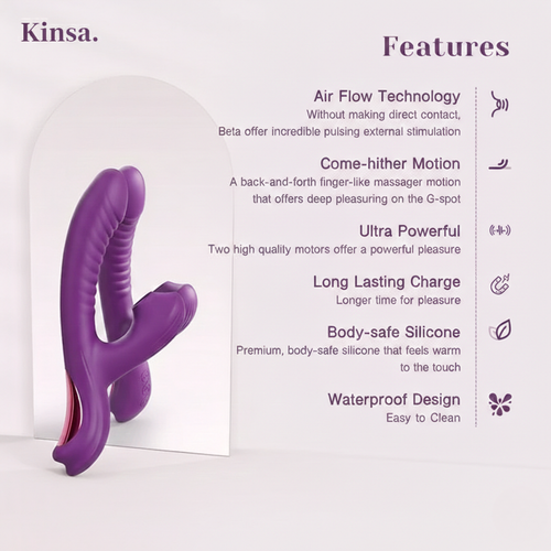 Kinsa Rabbit Vibrator with Suction & Vibration